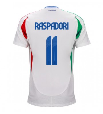 Italien Giacomo Raspadori #11 Bortatröja EM 2024 Kortärmad